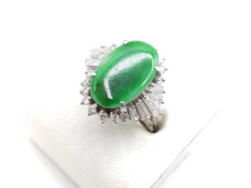 宝石買取 リング Pt900 ヒスイ